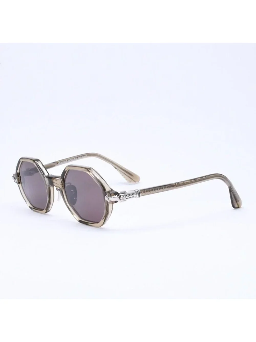 Chrome Hearts Clitco-a Sunglasses Eyewear 46 Flairnie Octagon Clear Olive